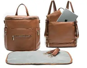 miss fong Leather Diaper Bag
