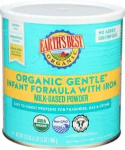 Earth’s Best Organic Gentle Infant Formula with Iron