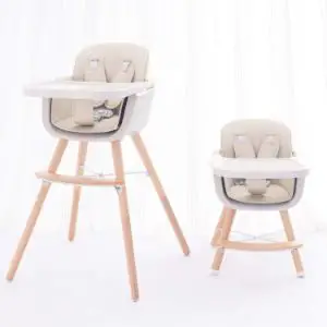 FUNNY SUPPLY 3-in-1 Wooden High Chair